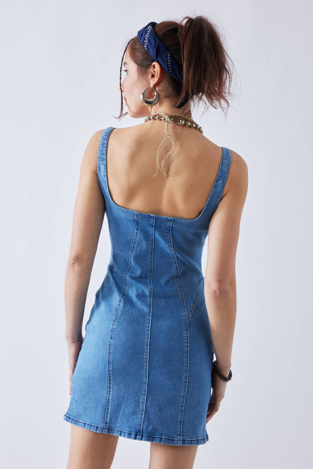 MADISON BUSTIER DENIM DRESS